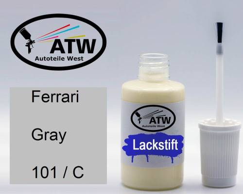 Ferrari, Gray, 101 / C: 20ml Lackstift, von ATW Autoteile West.